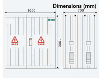 1000x1000x700mm SMC Fiberglass Enclosure Low Voltage Cable Branch Box